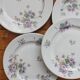 4 porcelain dessert plates decorated with flowers Bernardaud Limoges