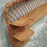 Vintage 50s rattan headboard