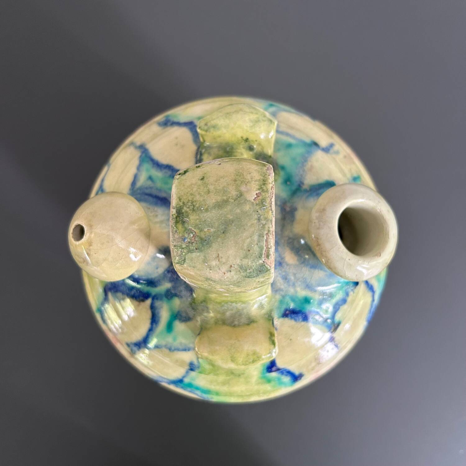 Gargoulette décor floral jaune