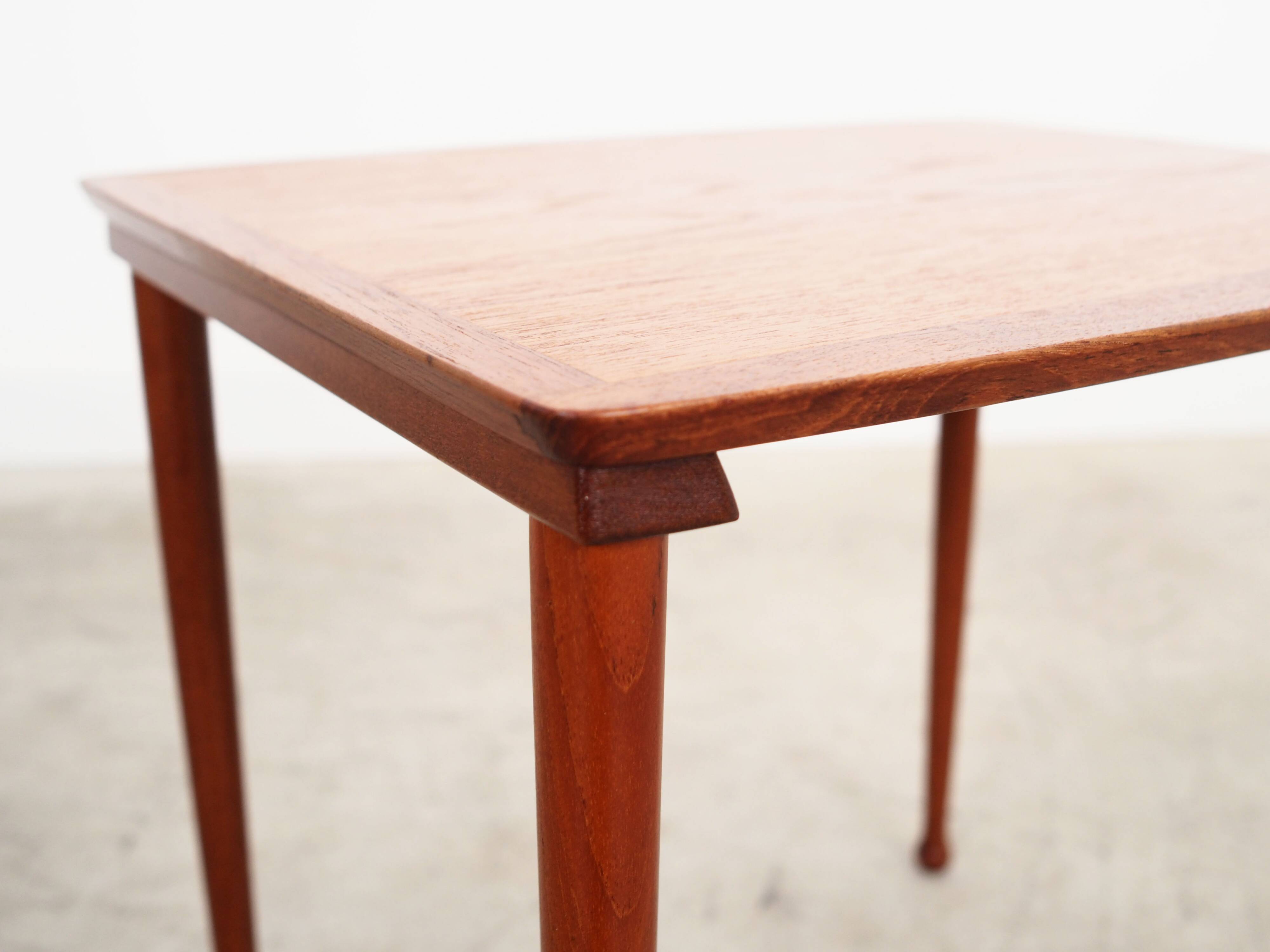 Teak coffee table, Danish design, 1970s, production: Denmark