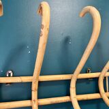 Rattan coat rack