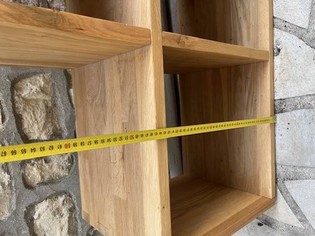 Solid wood staircase shelf
