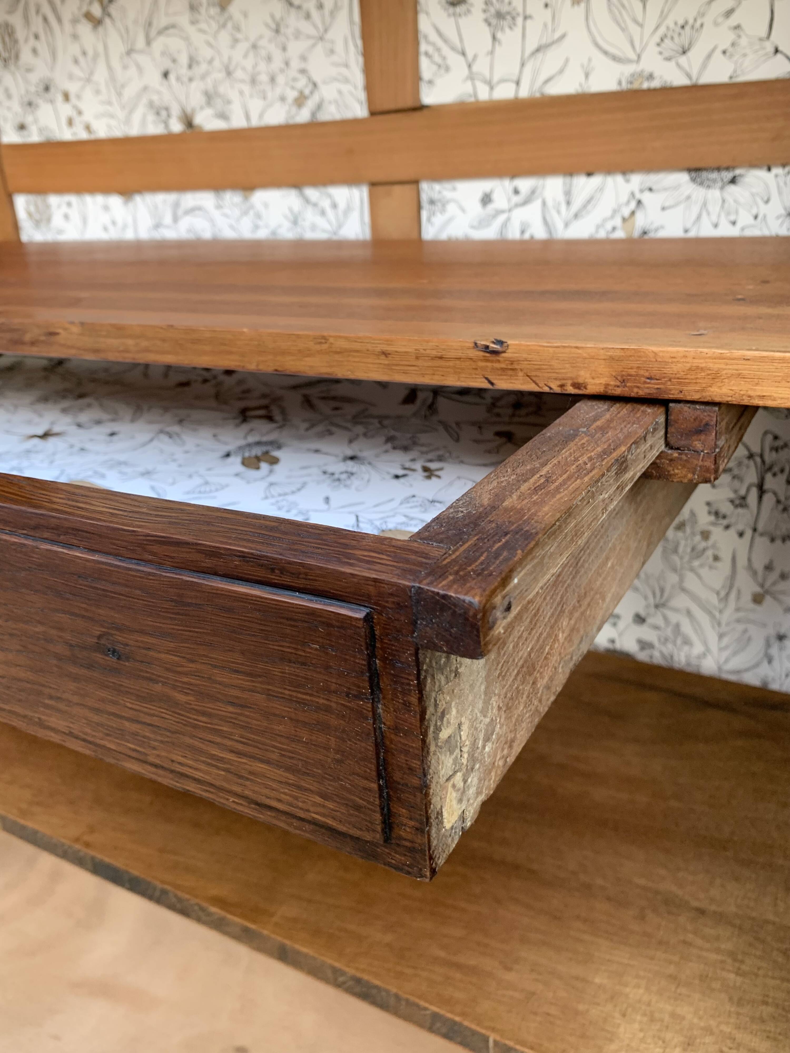 Parisian art deco glass cabinet in raw wood