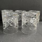 5 Whiskey glasses – Cut crystal