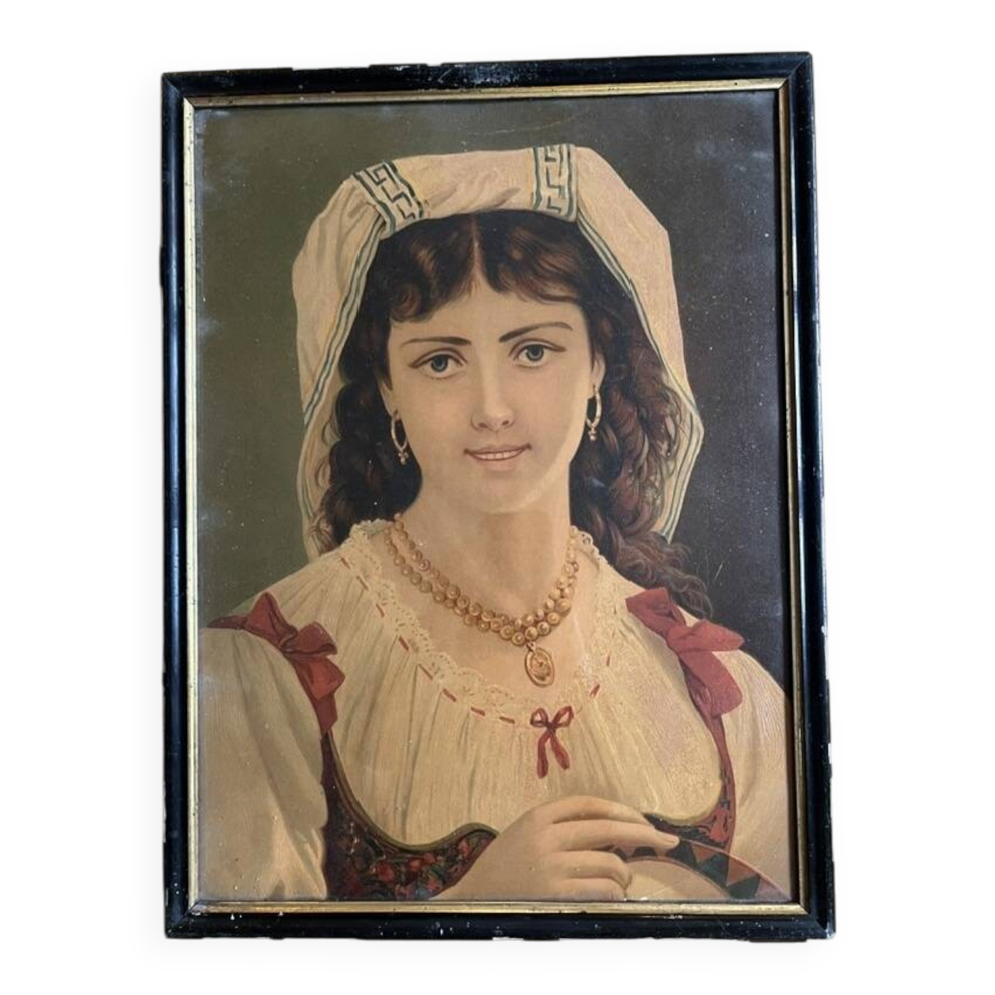 Portrait of a young woman from the past.