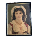 Portrait of a young woman from the past.