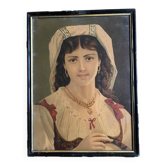 Portrait de jeune femme ancien