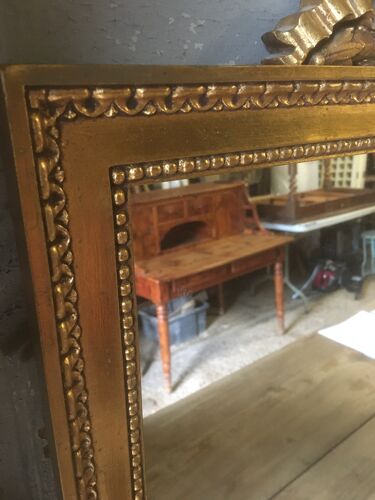 Miroir doré de style Napoleon III 70x46cm