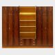Large vintage mid century modern XL wardrobe with drawers in rosewood 1960s
