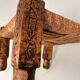 Woven wood stool 70s
