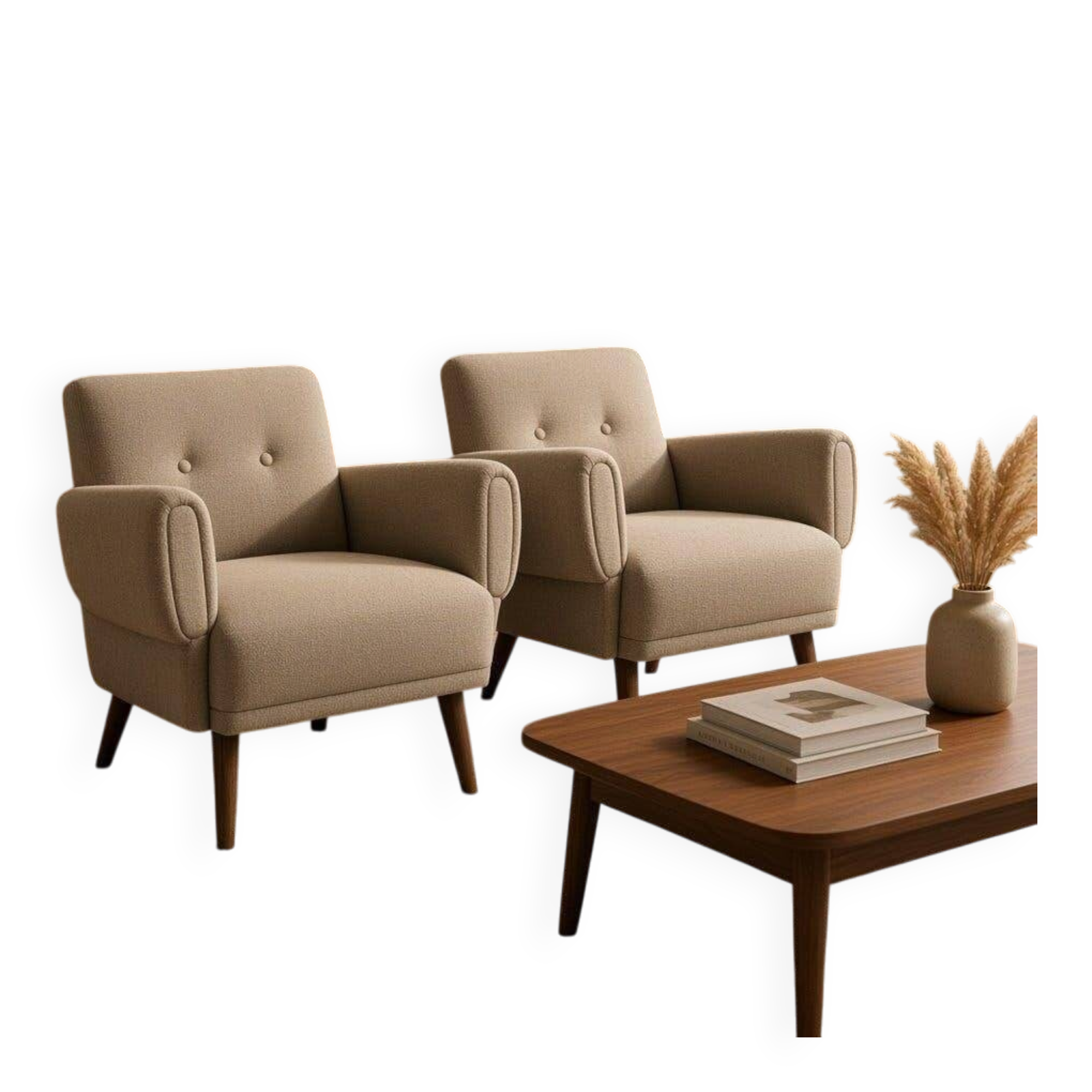 Ensemble de 2 fauteuils/canapés gris vintage