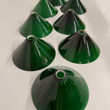 Large brass and green opaline pendant lamp 260 cm 1970s