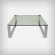 German Chrome & Glass Coffee Table • Model Klassik 1022 by Dr. Peter Draenert for Draenert, 1960s
