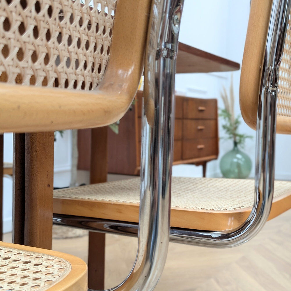 Lot de 4 chaises B32 par Marcel Breuer