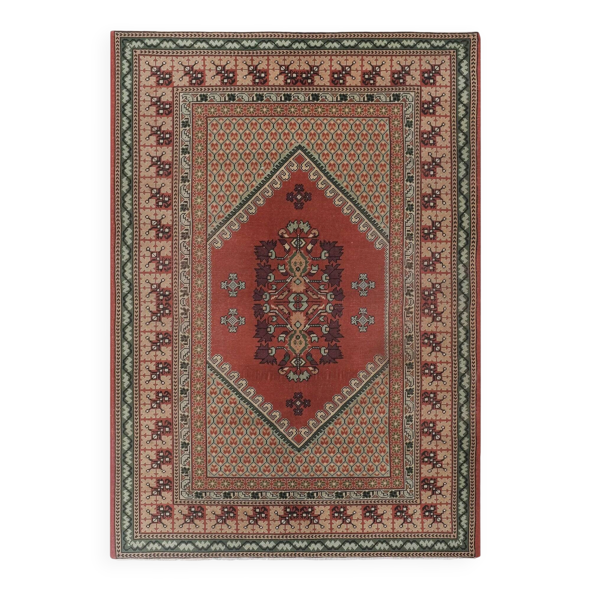 Vintage Turkish rug handmade 188x280 cm