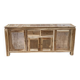 Renovated Scandinavian sideboard in solid raw oak 180cm