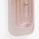 Pair of Art Deco Sconces in Matte and Glossy Pink Murano Glass and Brass