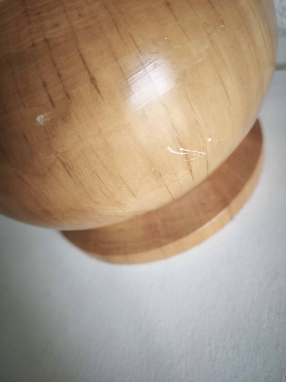 Herbarium lamp, turned wooden base, vintage bohemian