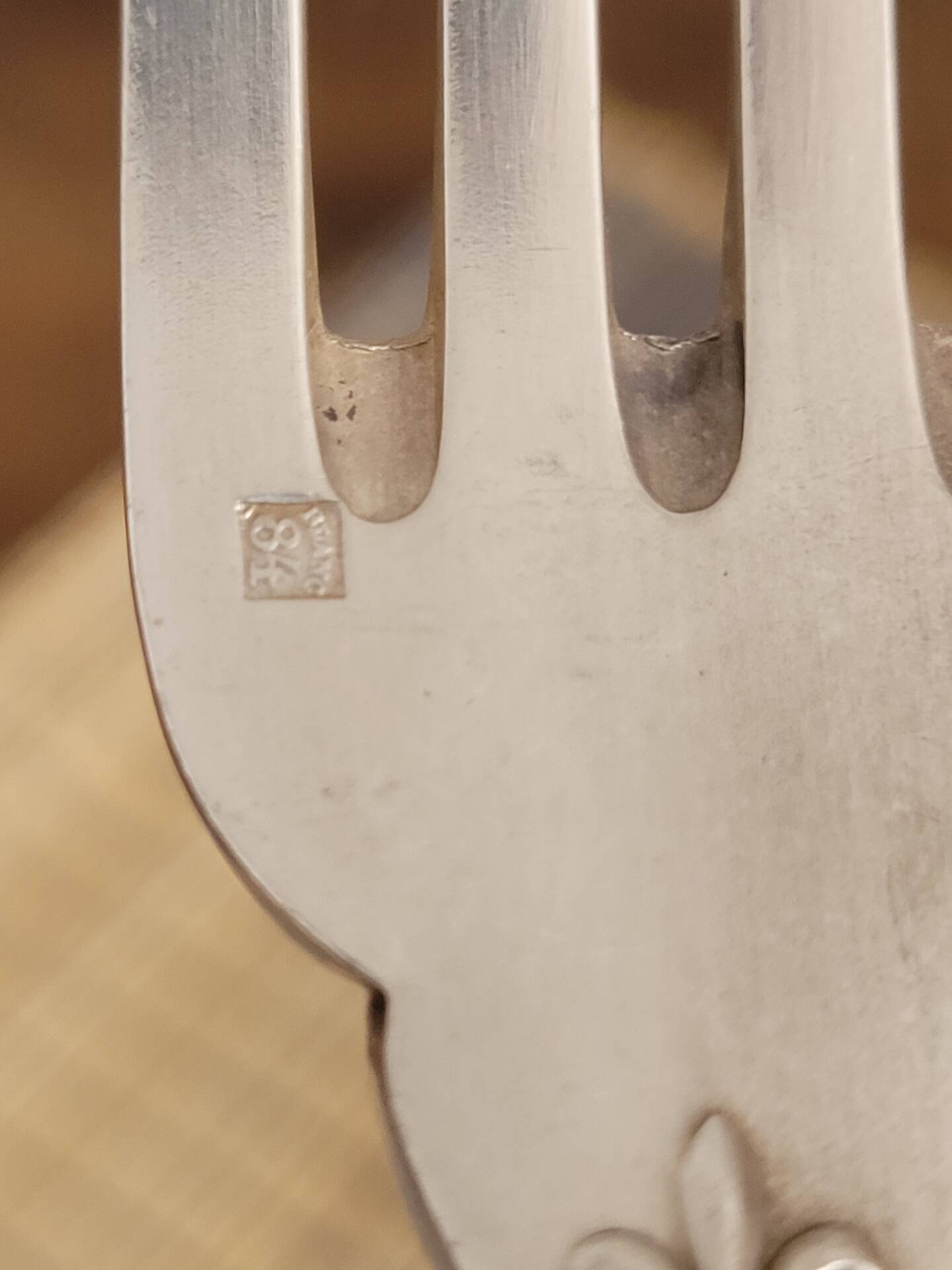 Set of 4 silver-plated forks in Boulenger antique style.