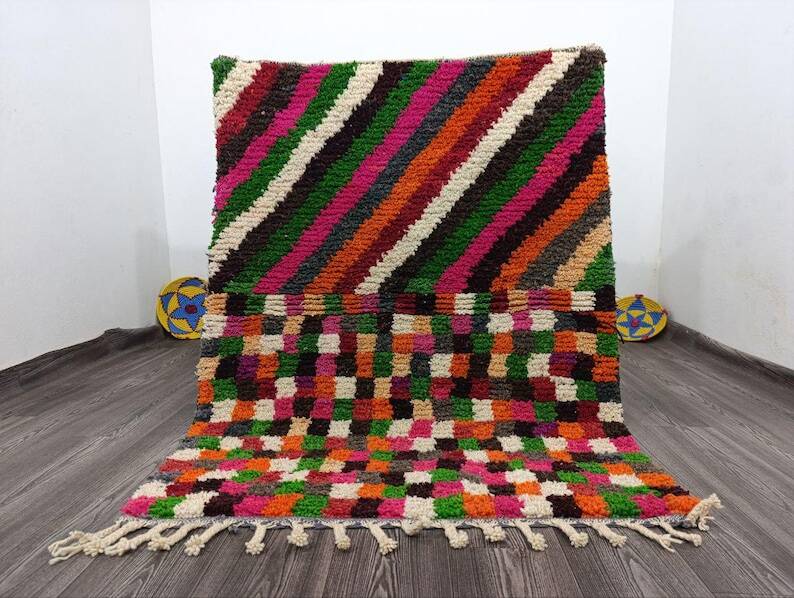 Handmade multicolored Moroccan rug 200cm x 300cm