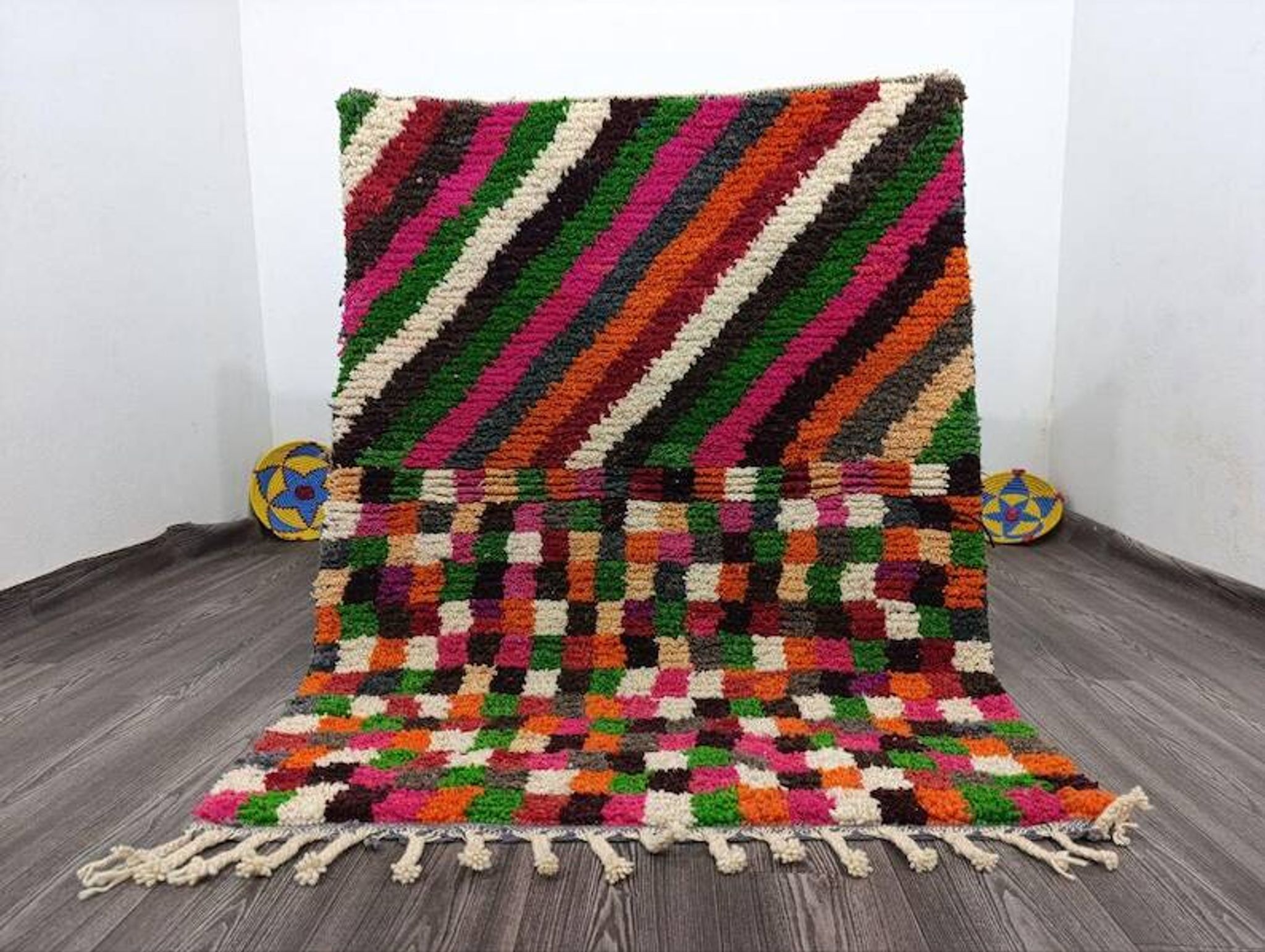 Tapis marocain multicolore fait main 200cmx300cm