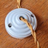 Large white opaline pendant light