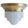 Art Deco Rare Brass and Milk Glass Flush Mount Franta Anyz, 1930s