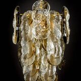 Smoked glass suspension by Murano, Kalmar, Austria, 1970s