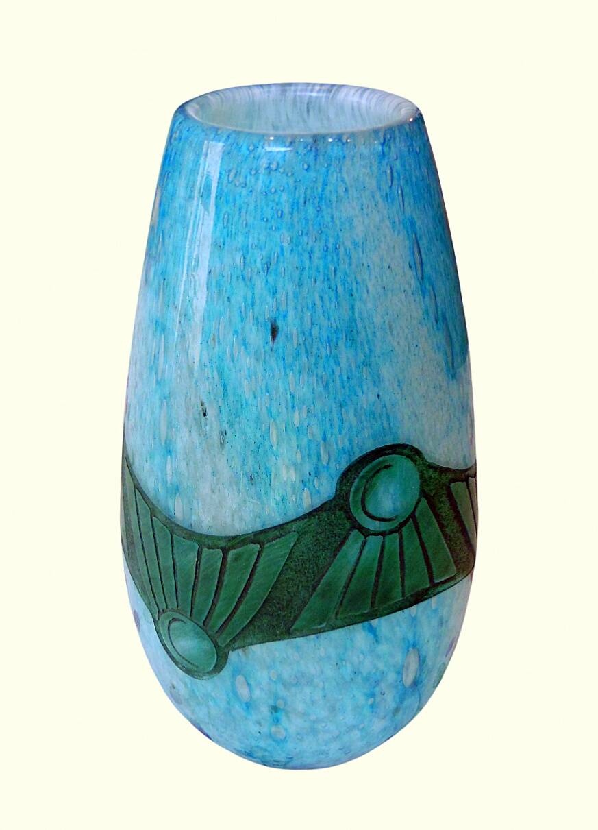 Vase François-Théodore LEGRAS (1839-1916) "Vimoutiers" wheel-engraved 1900