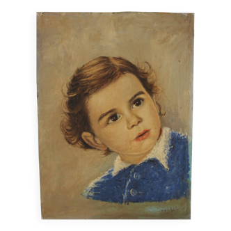 Child portrait oil painting