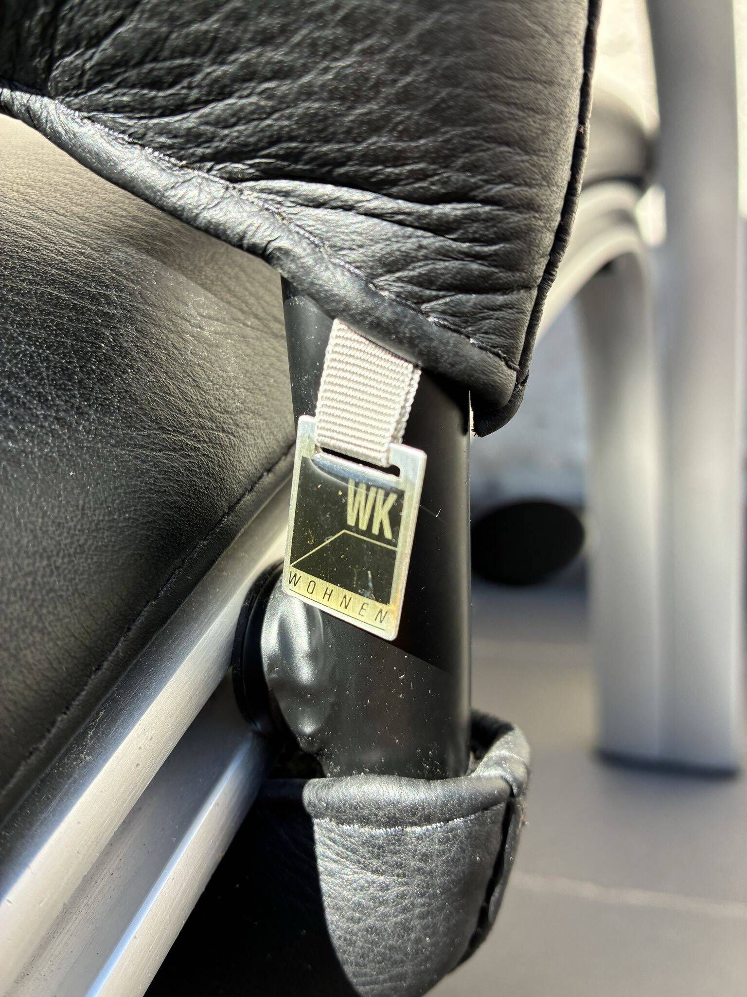 WK Wohnen Spot 698 reclining black lounge chair by Stefan Heiliger, 1980s