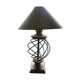 Stone and metal lamp