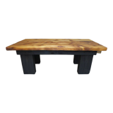 Brutalist solid wood coffee table
