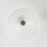 SINGLE LIGHT CHANDELIER EXPELS BRASS GLASS DESIGN 1970S VINTAGE MODERNARIATE