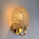 Shell wall light, frosted Murano glass, Italy, 1980s