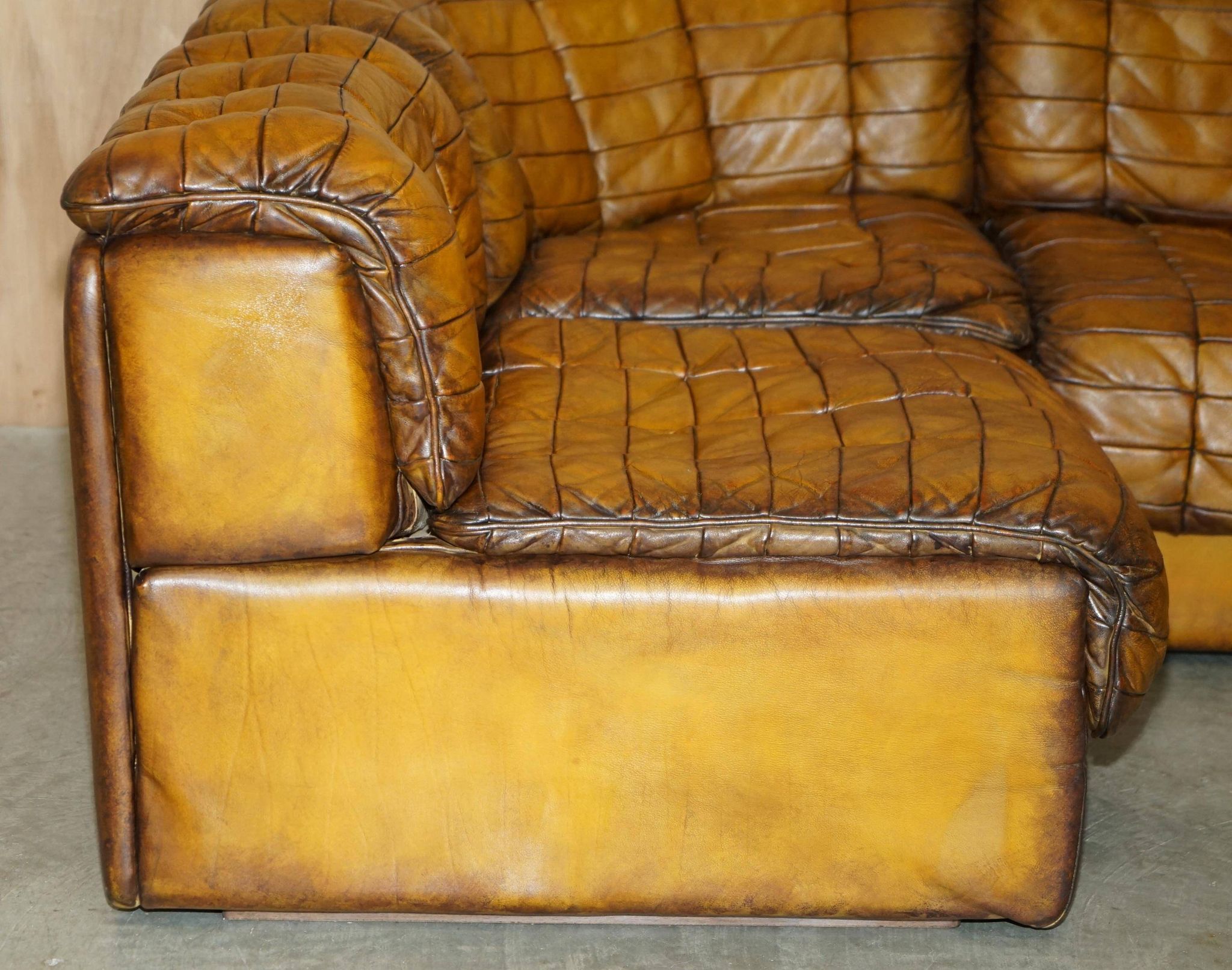 Canapé d'angle modulaire vintage cuir De Sede DS-11