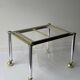 Magazine rack in Plexiglas and gold and chrome metal, 1970