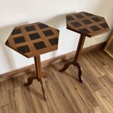 Pair of inlaid hexagonal saddles