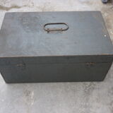 Wooden crate painted in grey