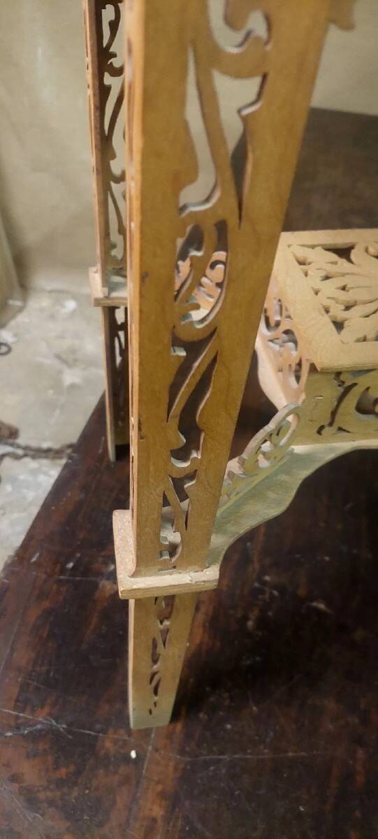 Rare antique wooden arch table, signed Amati, Turin, early 20th century Art Nouveau