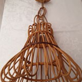 Vintage wicker pendant lamp