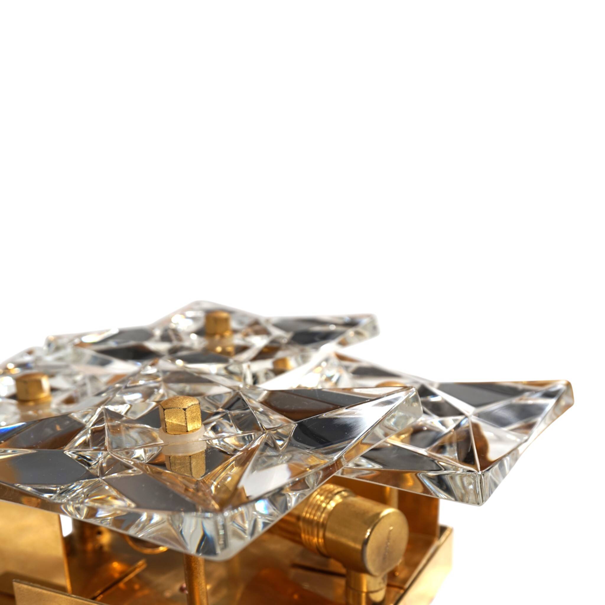 Set of 2 Kinkeldey Hollywood Regency crystal wall lamps, 1970