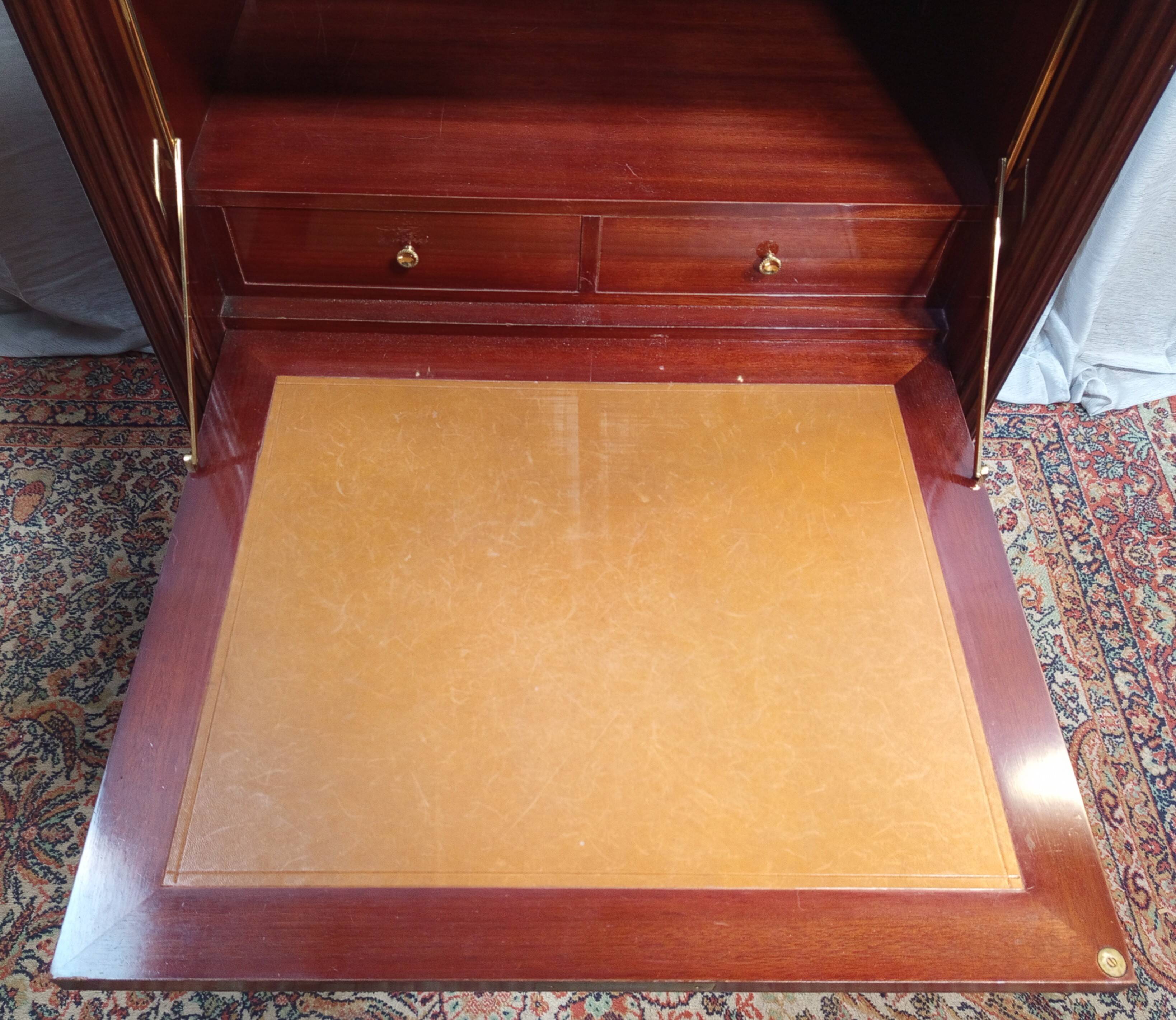 Maurice HIRSH for Maison Jansen Louis XVI style mahogany secretary