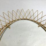 Erdecor Escaut retractable mirror tray • Gilded with fine gold • 1950