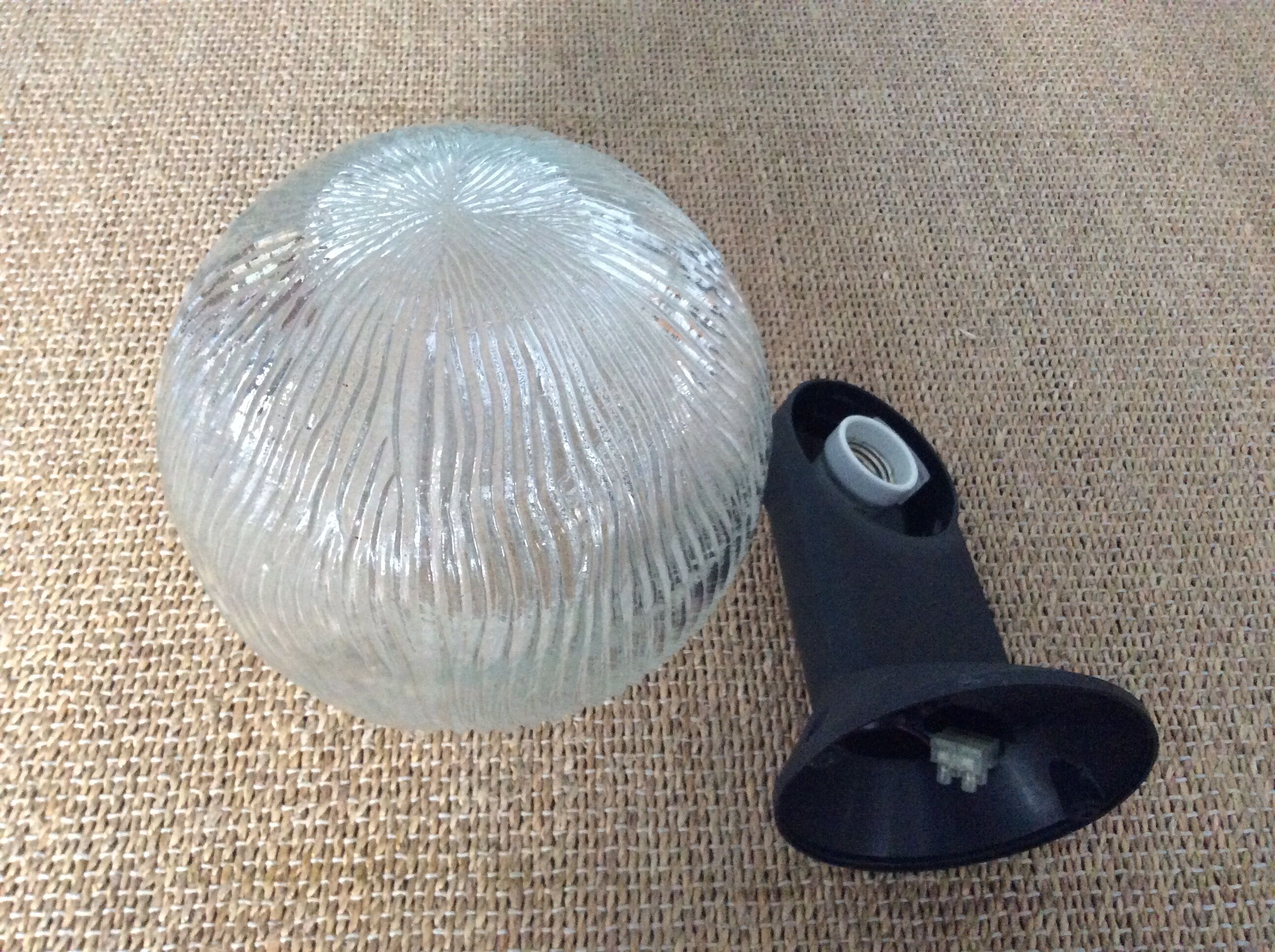 Glass ball globe wall lamp