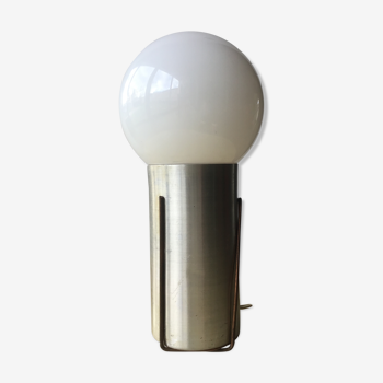 Lampe inox à poser - design 1960