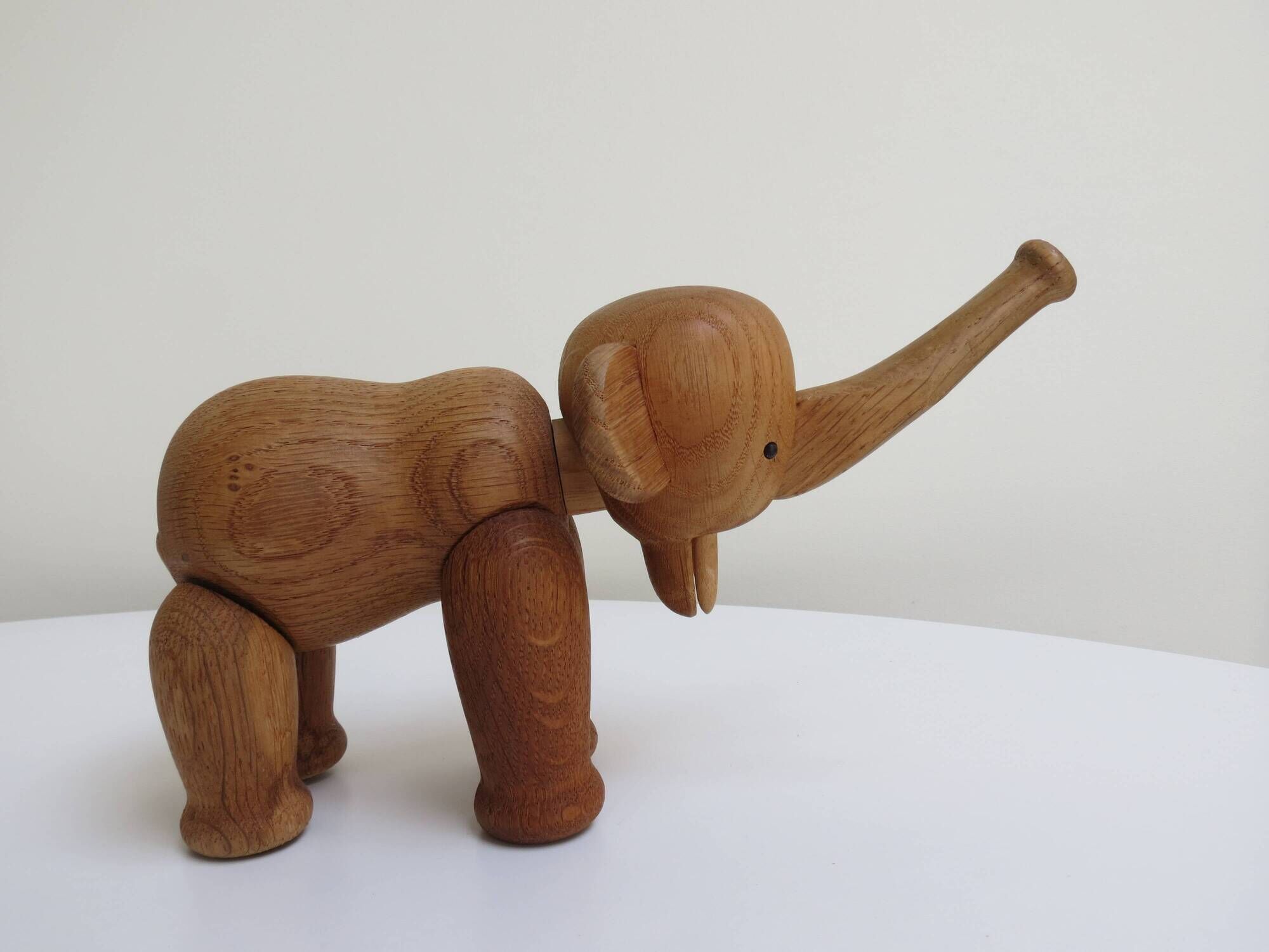 Set of 3 1960s Kay Bojesen Vintage Wooden Toy Monkey Elephant Bear Danish