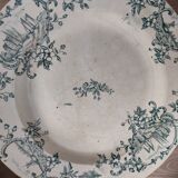 Trio of dishes: Salad bowl, Vegetable dish & Deep plate Faïence de Lyon Model