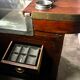 Oak counter bar and its back bistro glass bar 1900s/1930s