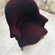 Fauteuil Napoléon III velours bordeaux